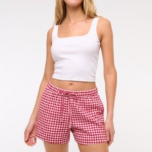 Abercrombie linen blend pull on short